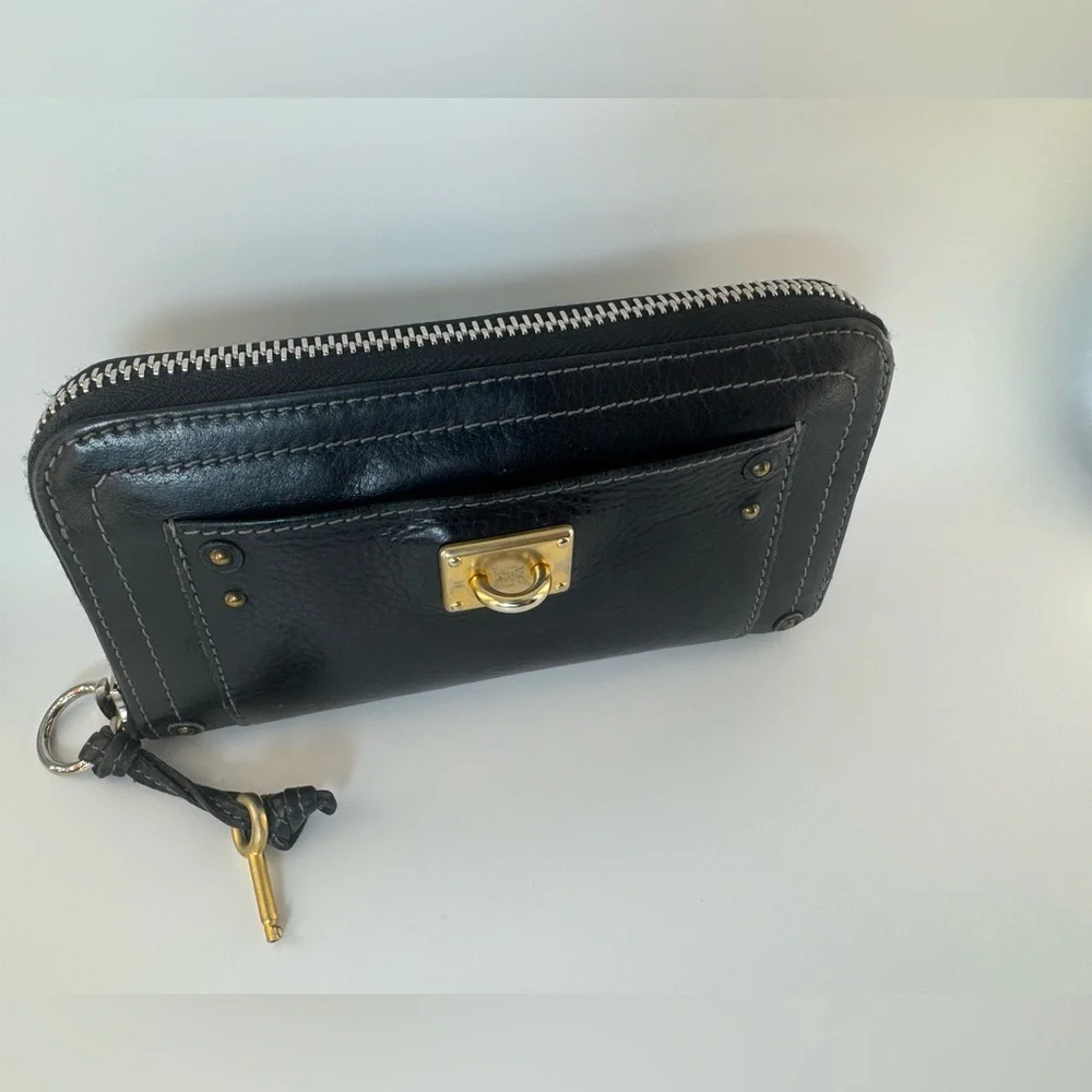 Chloé Paddington Rare Two-Tone Studded Zip Wallet Key Detail Chloé Continental - Picture 7 of 16